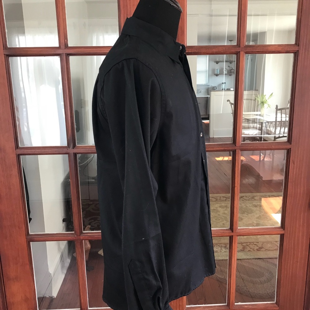 Wrangler Black Long Sleeve Dress Shirt - Picture 5 of 7
